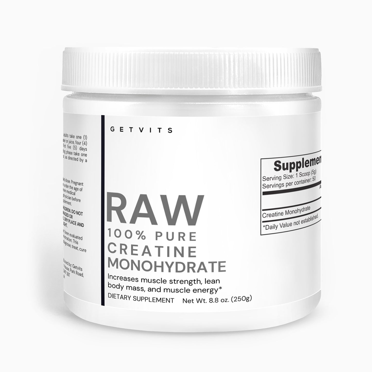 RAW 100% Pure Creatine Monohydrate